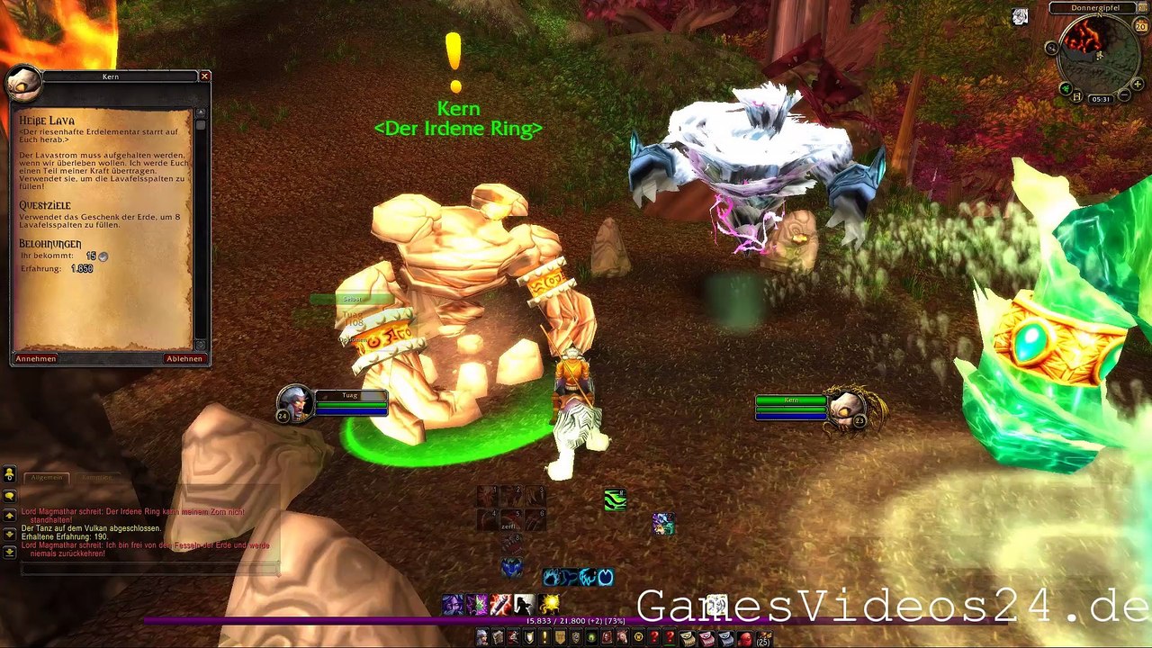 World of Warcraft Quest: Heiße Lava