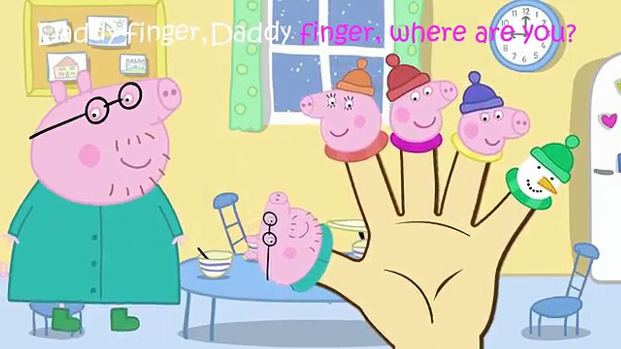 Pepa Pig Snow Finger Family | Nursery Rhymes Lyrics