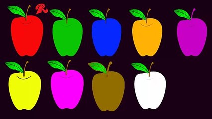 Learn Colours For Children With Apples Colouring Page