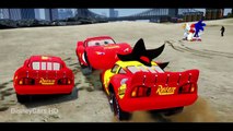 Spiderman vs Sonic the Hedgehog - Disney Cars Pixar Lightning McQueen Cartoon (Nursery Rhymes Songs)