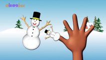 Snowman Cartoons Animation Singing Finger Family Nursery Rhymes for Preschool Childrens Song