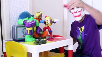 Frozen Elsa Play Doh Monster Attack! Joker vs Candy Vampire Maleficent Surprise Eggs Superhero