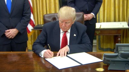 Trump relishes his first moments as US president