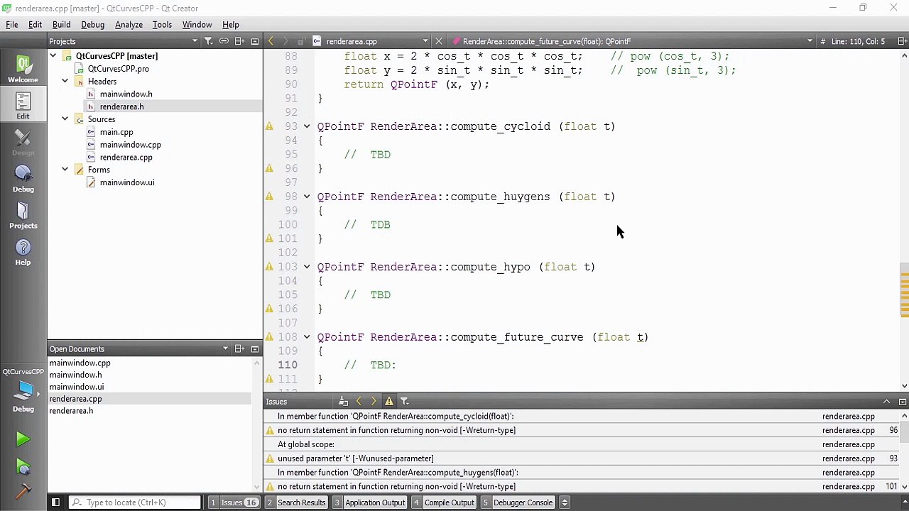 Drawing Cycloid shapes (Qt & C++ Computer Programming Tutorial)