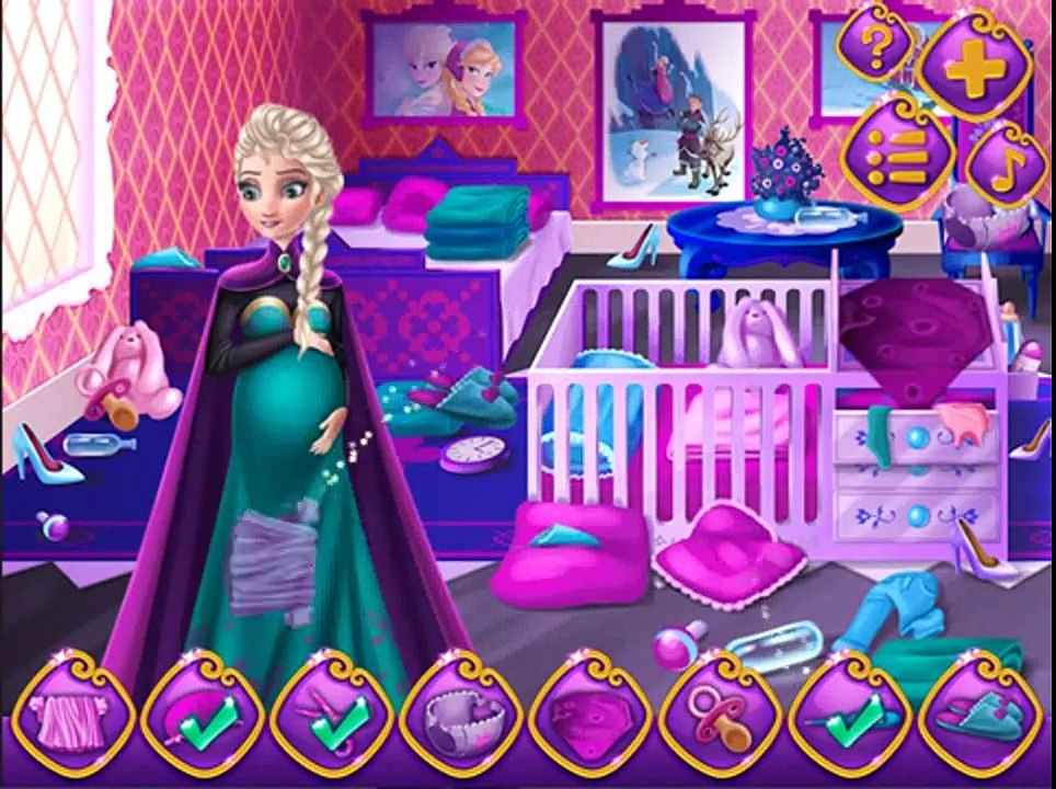 Elsas Frozen esperando seu parto gravida Frozen Games
