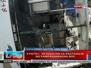 NTVL: 4 patay, hindi bababa sa 30 sugatan sa pagtagilid ng pampasaherong bus