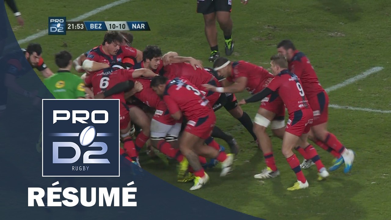 PRO D2 - Résumé Béziers-Narbonne: 39-10 - J18 - Saison 2016/2017