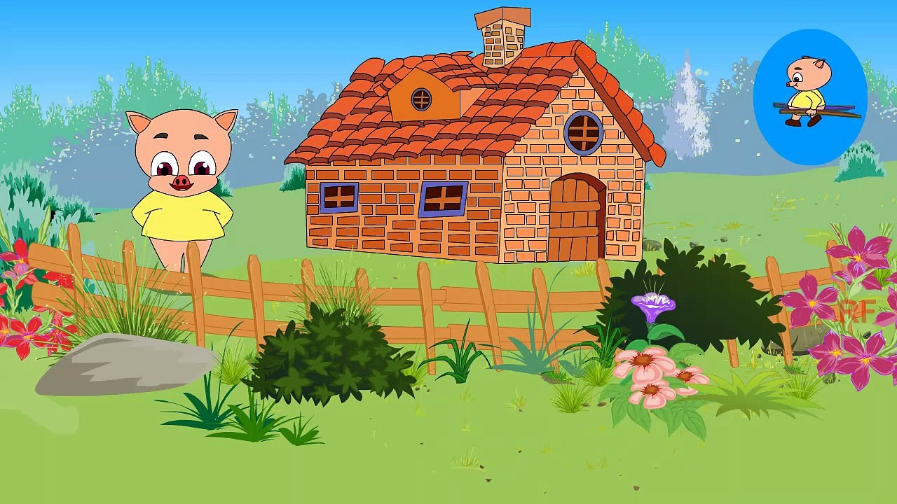 The Three Little Pigs Animated Fairy Tales For Children | Kids Songs | Funny Rhymes |