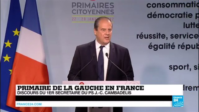 Primaire de la gauche - REPLAY : Discours de Jean-Christophe Cambadelis, 1er secrétaire du Parti Socialiste