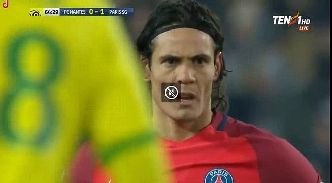 Edinson Cavani Second Goal HD - Nantes 0 - 2	PSG 21.01.2017