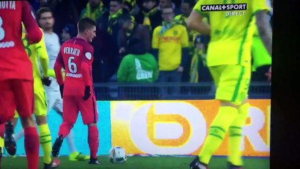 Le carton complètement stupide de Marco Verratti !