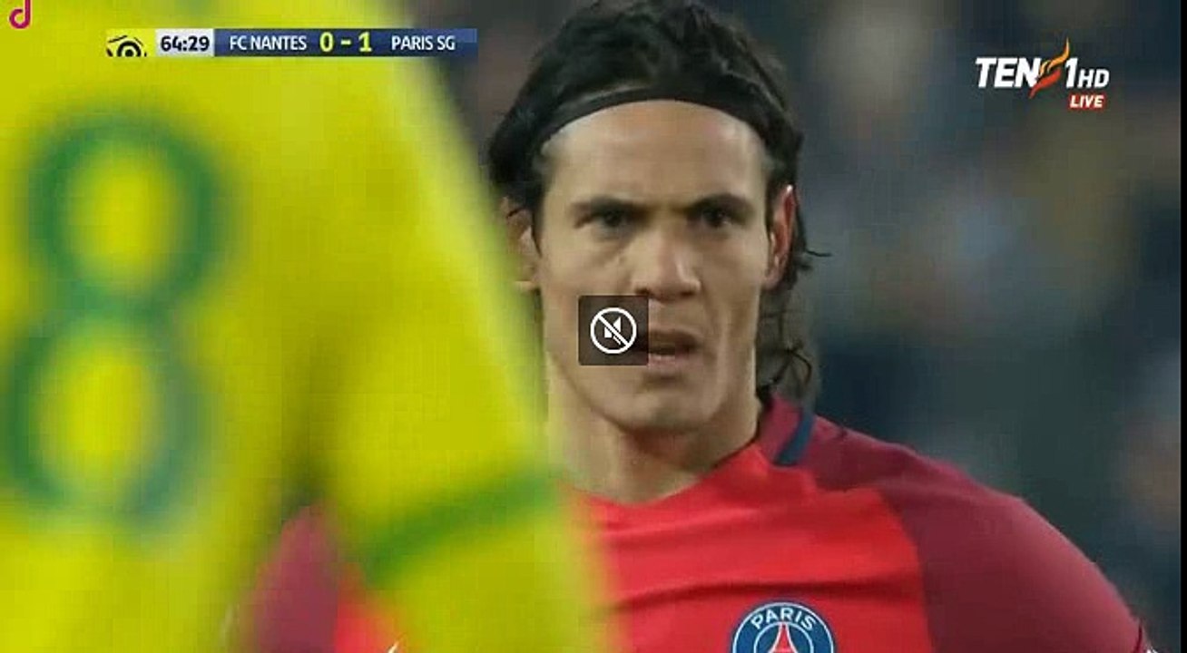 Super Free Kick Goal Edinson Cavani Goal HD - Nantes 0 - 2	PSG 21.01.2017