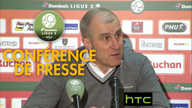 Conférence de presse RC Lens - Nîmes Olympique (1-3) : Alain CASANOVA (RCL) - Bernard BLAQUART (NIMES) - 2016/2017