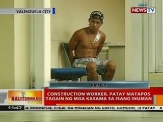 BT: Construction worker, patay matapos tagain ng mga kasama sa isang inuman