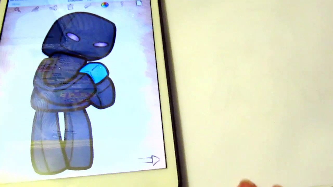 Как нарисовать Chibi Minecraft  Эндермен  Рисунок Майнкрафт Странник Края раскраска для детей