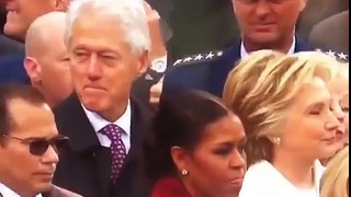 Bill Clinton Caught Looking At Womkan AGAIN By His Wife-01/20/2017