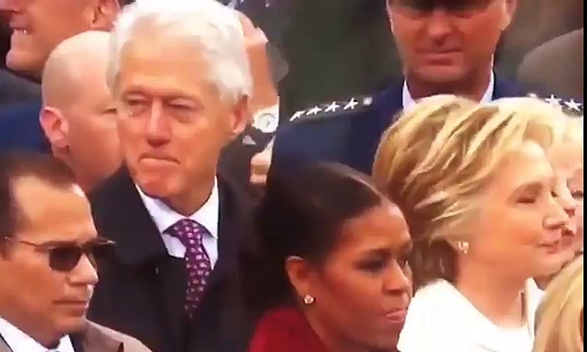 Bill Clinton Caught Looking At Womkan AGAIN By His Wife-01/20/2017