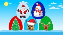 New Surprise Eggs For Kids Paw Patrol Chase Santa Claus Rudolf Chrismas Tree Special #Animation