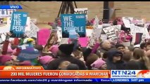 Manifestación de mujeres contra Trump supera los 200 mil asistentes en Washington