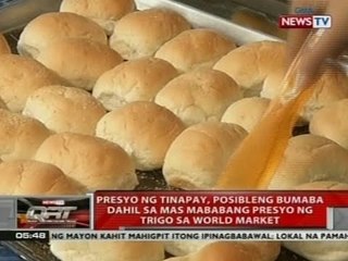 QRT: Presyo ng tinapay, posibleng bumaba dahil sa mas mababang presyo