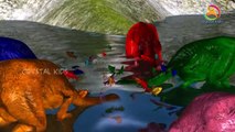 3D Colors Lion Attack Animals Cartoons Movie | Lean Rainbow Dinosaurs Colors Videos For Kids