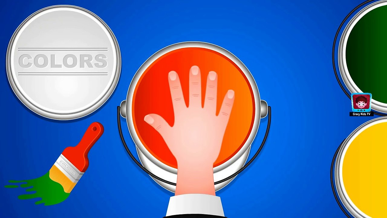 Learn Colors for Children Toddlers Kids Babies with Color Hand Paint - Crazy Kids TV Songs