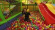 Kids Playground Fun with Bouncy Ball on the Giant Slide and Play Ball Pit