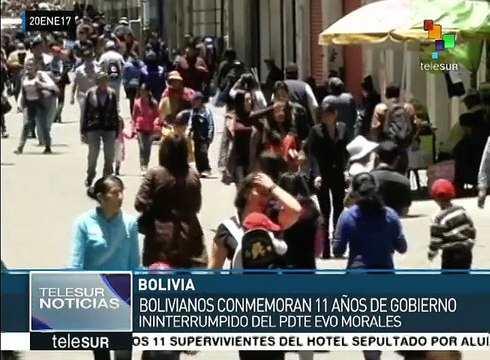 Bolivianos reconocen resultados del gobierno de Evo Morales