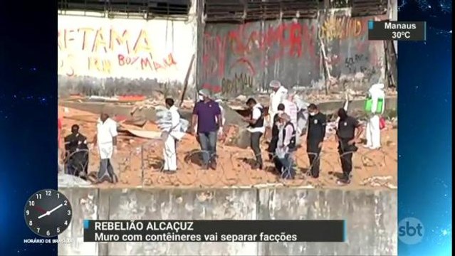 Polícia constrói muro para separar presos de facções rivais em presídio do RN