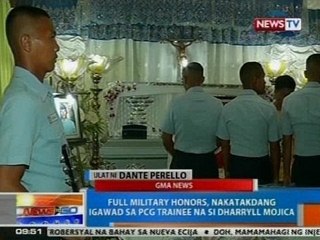 NTG: Full military honors, nakatakdang ibigay sa PCG trainee na si Dharryll Mojica