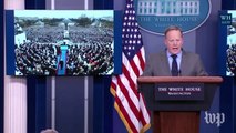 White House press secretary berates media for Inauguration coverage