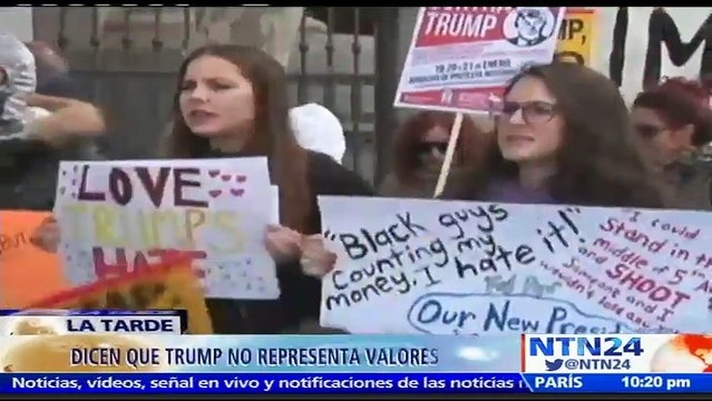 Activistas y sociedad civil se concentran en España para protestar contra Donald Trump