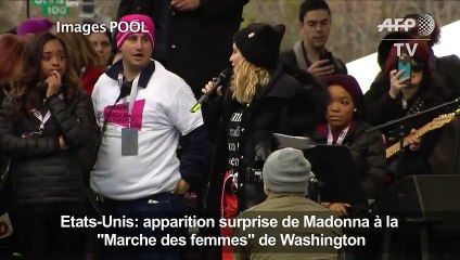 Apparition surprise de Madonna à la "Marche des femmes"