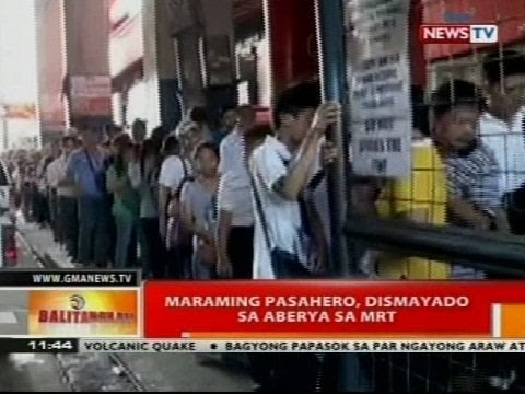 BT: Maraming pasahero, dismayado sa aberya sa MRT