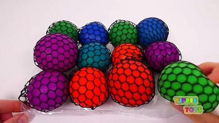 Squishy Mesh Stress Balls!! Learn Colors for Kids