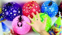 5 Mega Water Balloons Compilation - 15 Minutes Learn Colours Balloons - Top Finger Family Kids