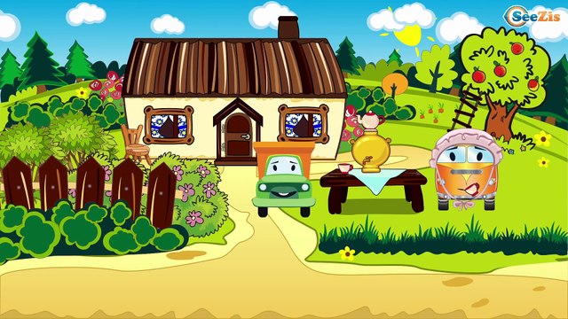 Eğitici çizgi film - Ambulans, Kamyon, Yarış Arabası ve Polis Arabası - Akıllı Arabalar