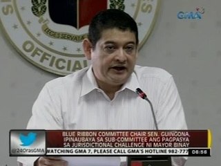Sen. Guingona, ipinaubaya sa sub-commitee ang pagpasya sa Jurisdictional Challenge ni Mayor Binay