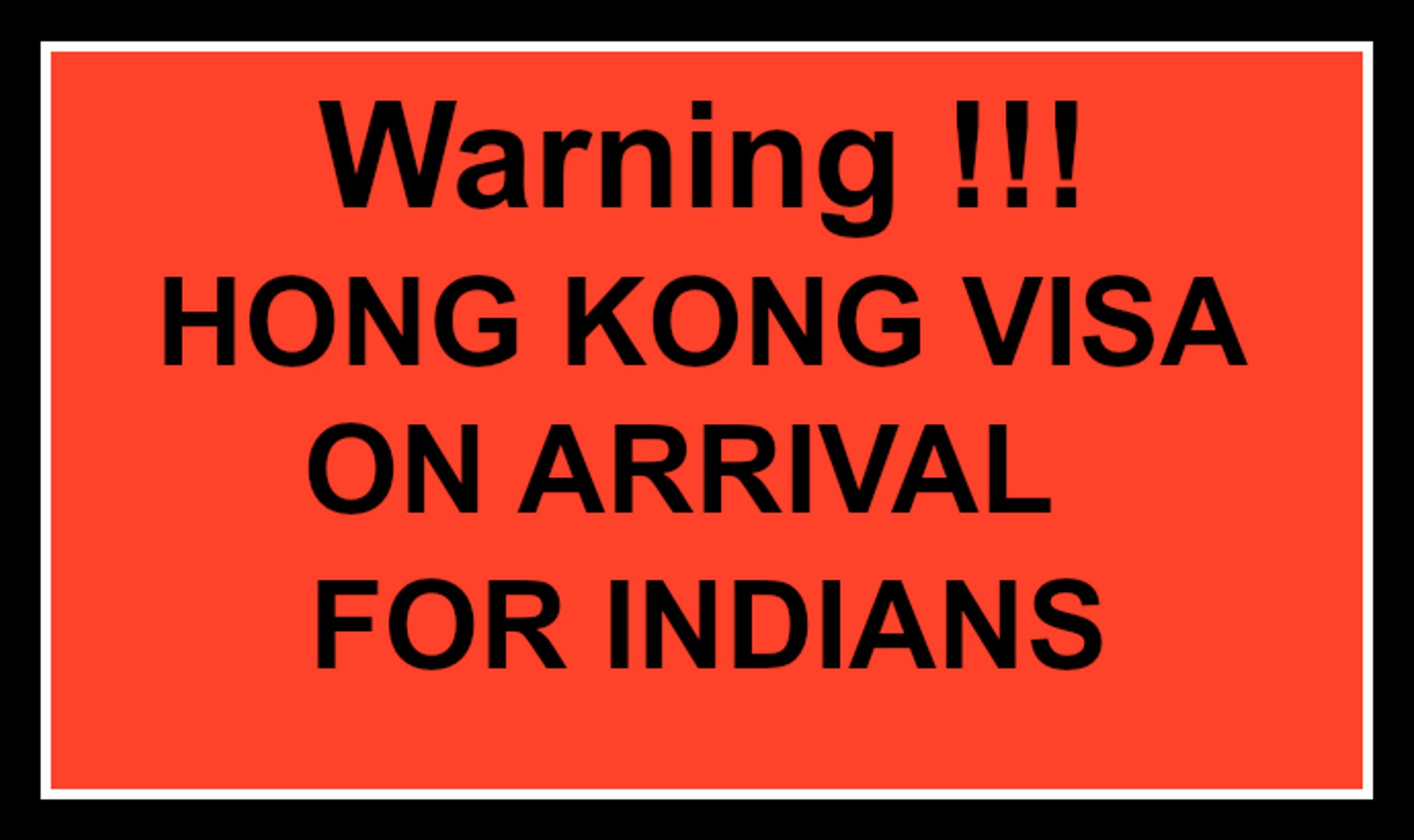 Hongkong Visa on arrival 2017