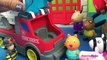 Peppa Pigs Field Trip Part 4 - Fun at the fire station with ladder fire truck with siren and lights