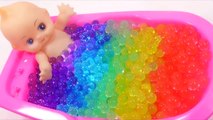 Baby Doll Bath Time Orbeez Learn Colors Play Doh Surprise Eggs Toys YouTube