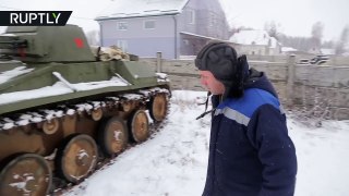 ‘Men are still boys’ - Belarussian handyman builds DIY replica of Soviet T-60 tank-iw8OhxlYElk