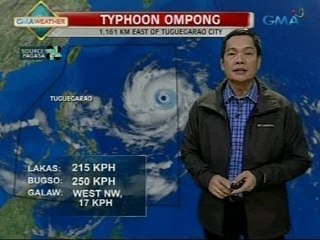 UH: PAGASA: Bagyong Ompong, lumakas pero bumagal