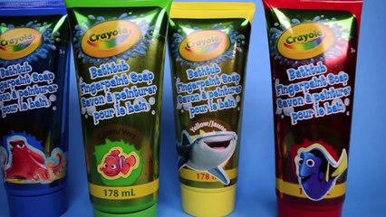 Learning Colors with Finding Dory Bath Paint and Bath Toys