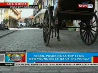 BP: Vigan City, pasok sa Top 14 ng 'New7Wonders Cities of the World'