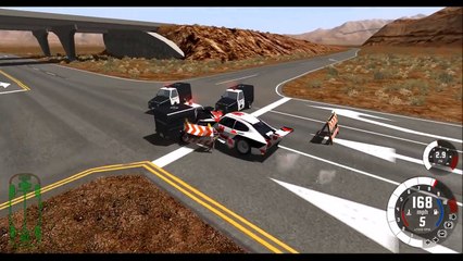 Police Roadblock Crashes 7 (Ibishu Pigeon Edition) | BeamNG.drive
