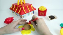 Play Doh McDonalds Restaurant Playset Mold Burgers Fries McNuggets Toy Videos