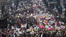 تظاهرات مدافعان حقوق زنان در واشنگتن در اعتراض به ترامپ