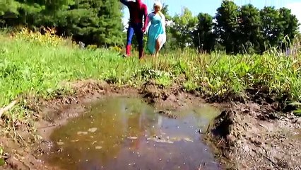 Frozen Elsa ARRESTED BY POLICE CAR! w/ Spiderman Babies Joker Maleficent Snow White! Super