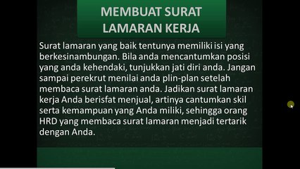 5. Membuat surat lamaran kerja